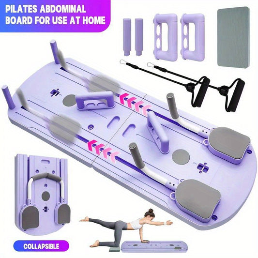 Pilates board shown folded for storage
