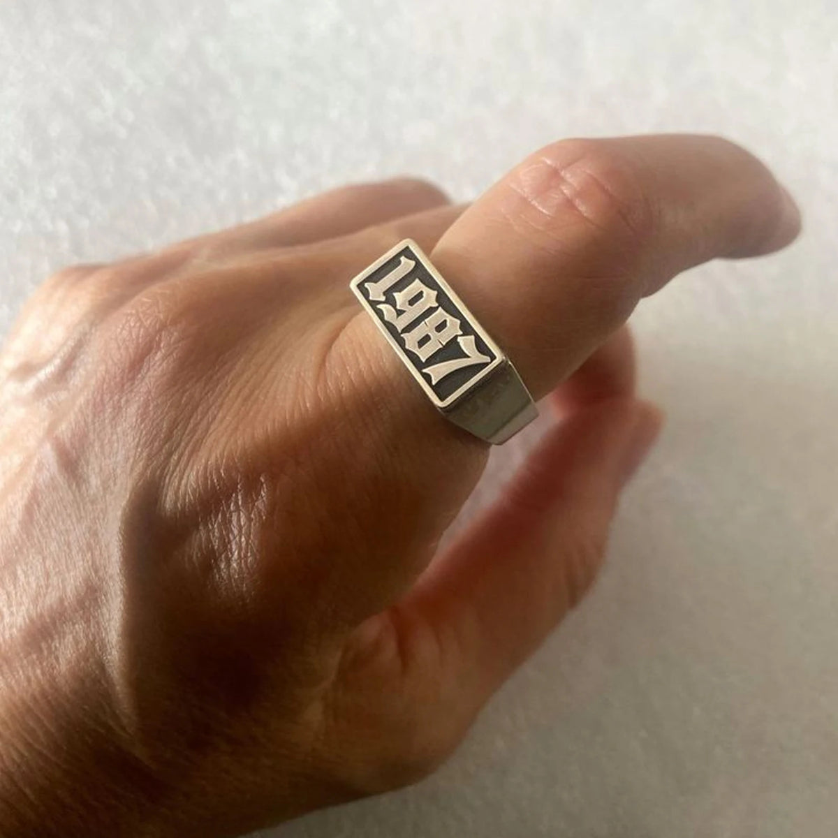 Custom 3D Wedding Ring For Couples Personalise Stainless Steel 3D Ring Gold 18K Plated Custom Birthday Father's Day Gifts