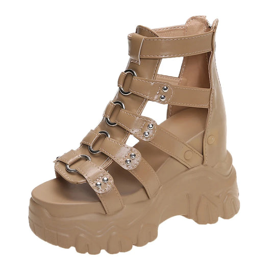 Women's Cutout Platform Wedge Sandals