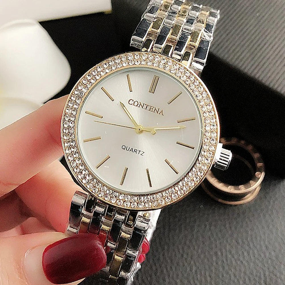Relogio Feminino New Crystal Diamond Watch Luxury Silver Women Watches Fashion Women's Watches Full Steel Wrist Watch Clock Saat