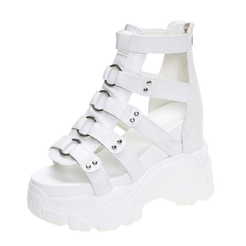 Women's Cutout Platform Wedge Sandals