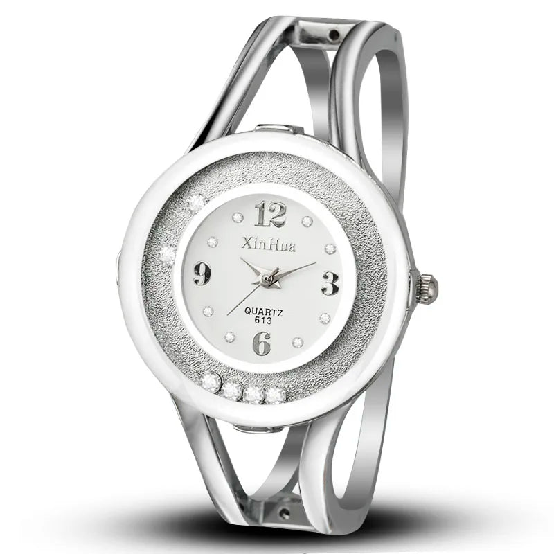 Women Watches Bracelet Relogio Feminino Quartz Fashion Bangle Watch Womens Crystal Stainless Steel Wristwatch Bayan Kol Sat