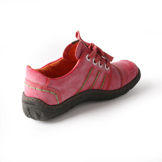 TMA EYES 2024 Autumn New Hand Stitching Leather Solid Color Women's Sneaker