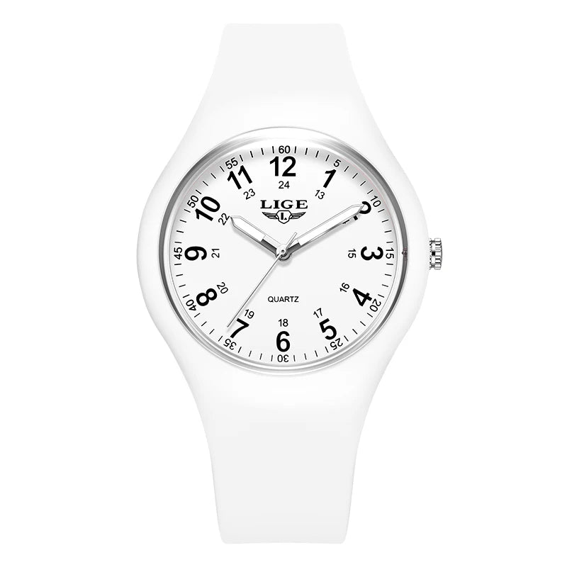 2026 LIGE Simple Mens Watches For Women Fashion Casual Quartz Wristwatches Waterproof Luminous Silicone Watch Ladies Gifts Reloj