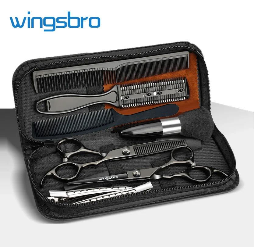 Wingsbro 6.5" Professional Hair Scissors Kit Beauty Salon Hair Cutting Scissors Barber Professional Hairdressing Scissors Kit