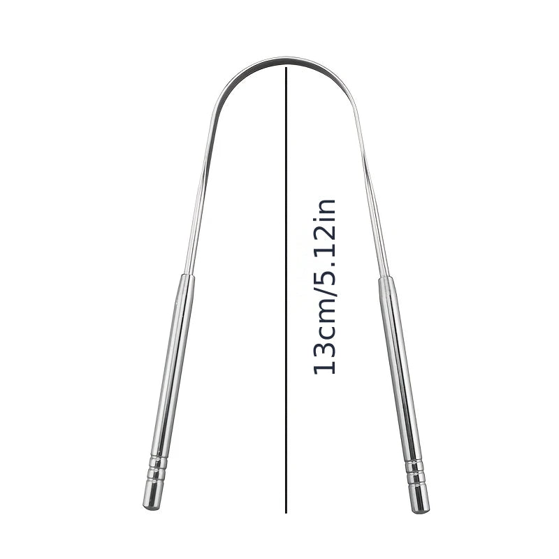 1/3Pcs U‑Shaped Stainless Steel Tongue Scraper,Reusable Tongue Cleaner,Portable Oral Care Tool for Breath Removal Men & Women