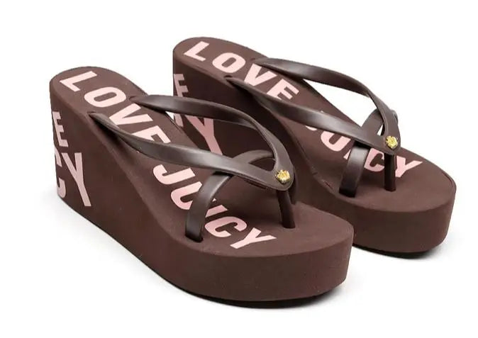 Women's Toe-Post Platform Wedge Sandals