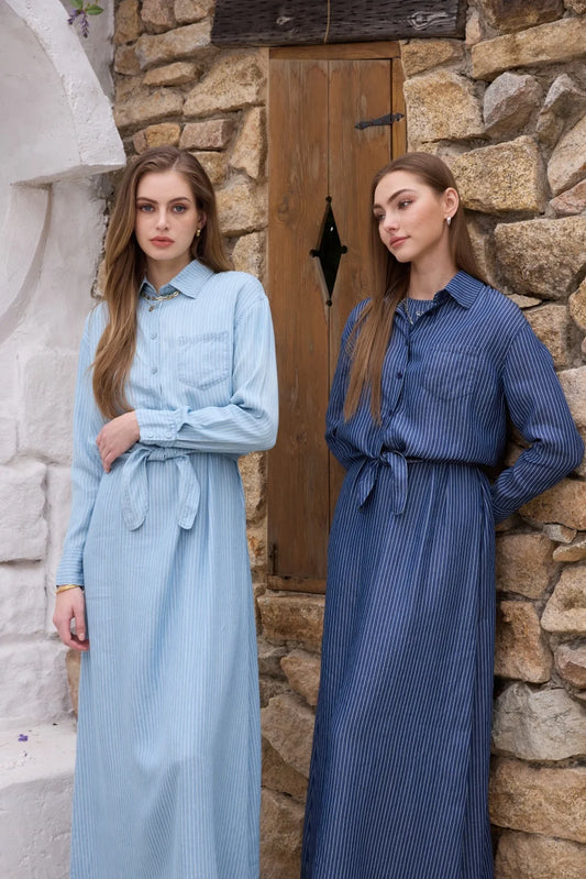 Women's Pinstripe Shirt & Dress Options