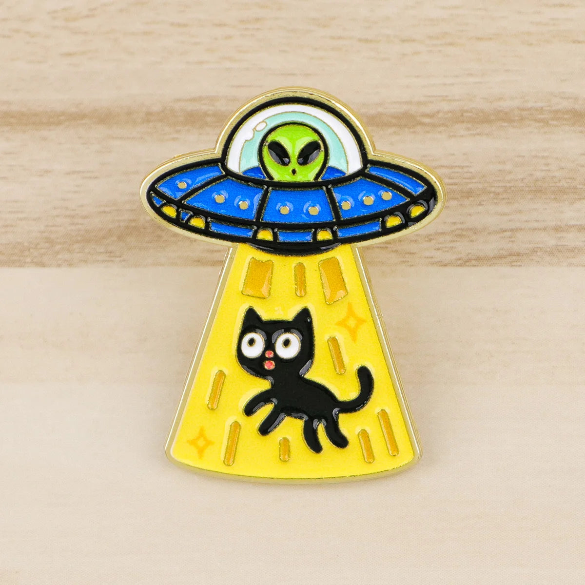 3pcs/Set Alien UFO Enamel Pin Funny Cat and Cow Brooches Lapel Badges Briefcase Backpacks Accessories Decoration Jewelry Gifts