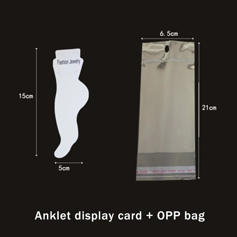 30sets Jewelry Display Card with Transparent Opp Bags for Handmade Necklace Bracelet Earring Headwear wrapping Bags DIY Findings