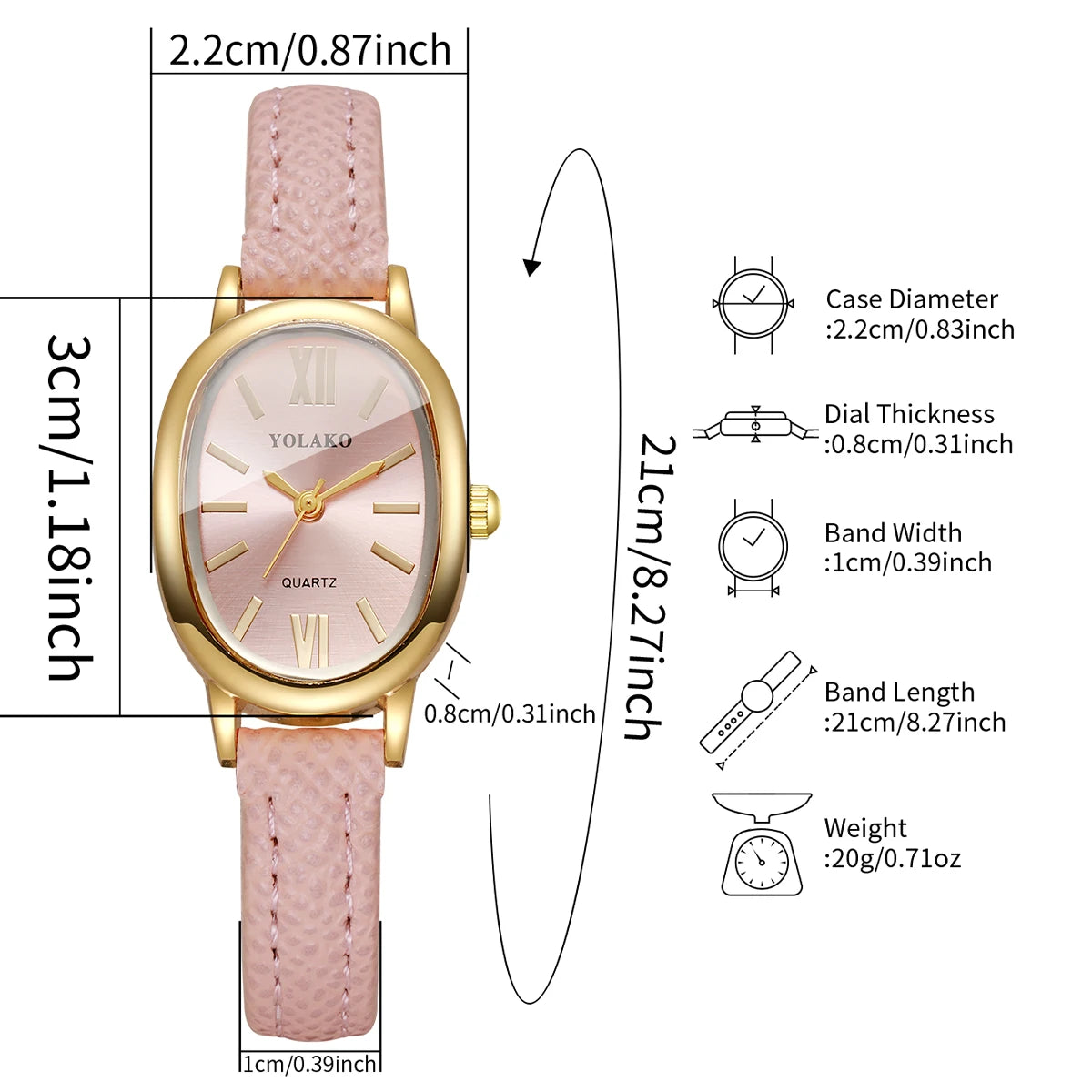 Elegant Women Quartz Watch Roma Dial Ultra-thin Leather Strap Ladies Clock Wristwatches Gift Relogio Feminino (Without Box)