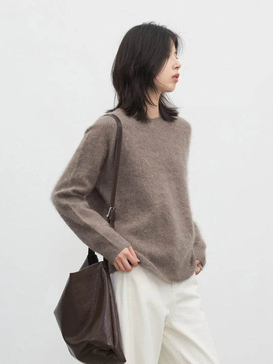 CHIC VEN Women Woolen Sweaters O Neck Solid Loose Casual Long Sleeve Oversize Jumpers Female Top Pullovers Autumn Winter 2026