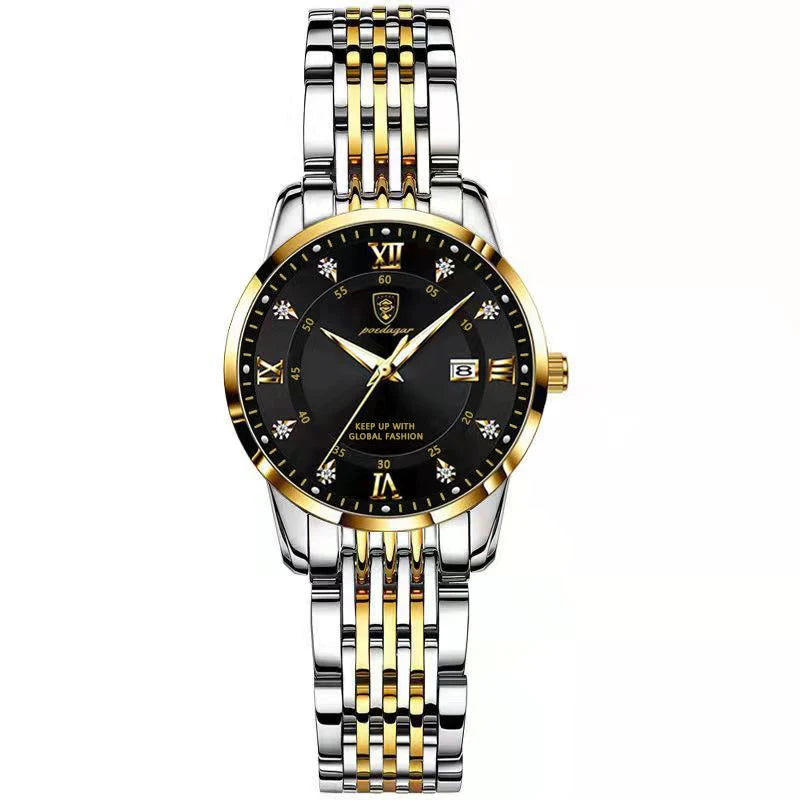 POEDAGAR Original Woman Watch Waterproof Stainless Steel Luminous Date Fashion Ladies Wristwatch Business Quartz Women’s Watches