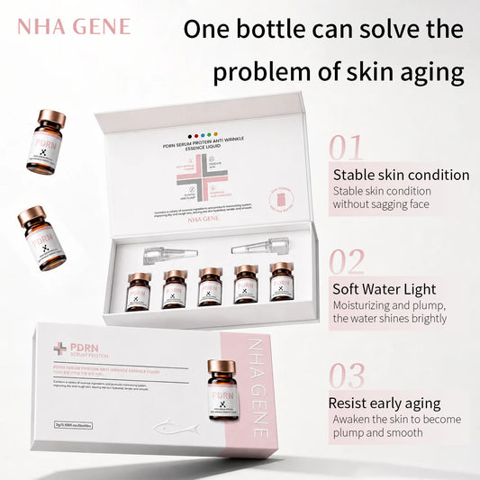 PDRN Salmon Protein Glow Serum, Visibly Plump Skin, Smooth Fine Lines, Gentle Barrier Recovery for Sensitive Complexion