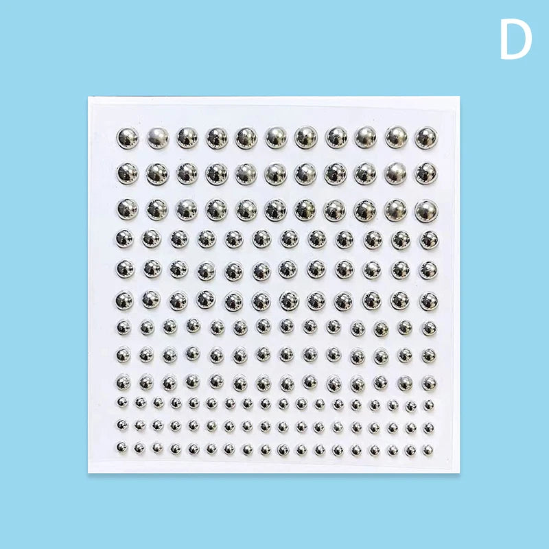 165/180Pcs Sparkly Crystal Nose Studs Set Stick On Rhinestone Body Lip Gems Fake Non Piercing Decoration For Women And Teens