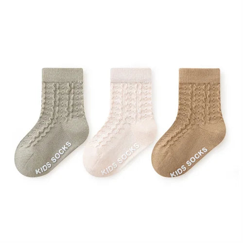 3Pairs/lot Children's Socks For Girls Boys Cotton Casual Kids Sock Spring Summer Baby Toddler Floor Home Sock Non-slip 1-5Years