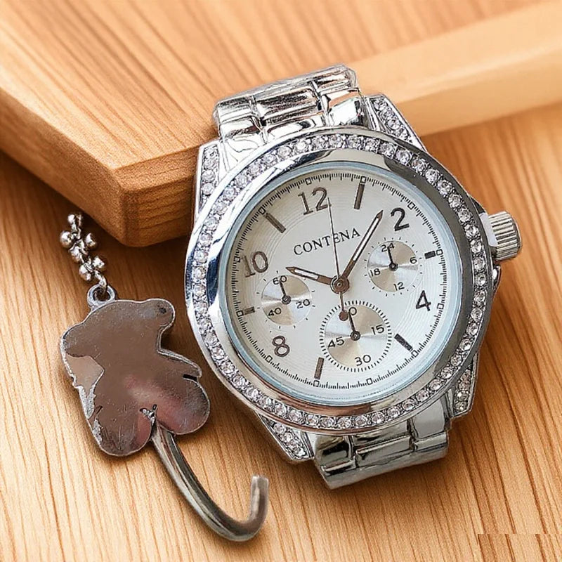 Luxury Stainless Steel Women Watches Fashion Ladies Bracelet Wristwatches with Calendar Elegant Female Quartz Watch Clock Gift