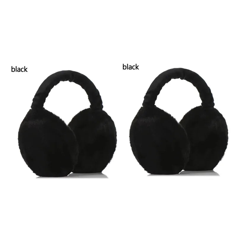 2/6pcs Solid Color Soft Plush Ear Warmer Winter Warm Earmuffs Fashion Ear Cover Outdoor Cold Protection Ear-Muffs
