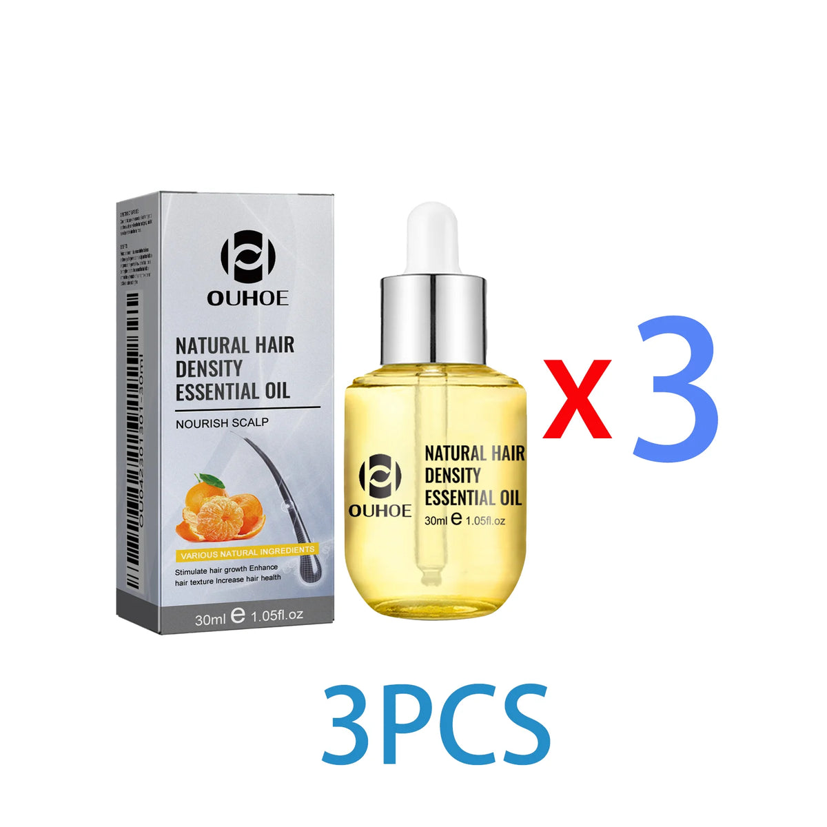 Ouhoe Hair Care Oil for Thinning Hair Scalp Treatment Serum to Strengthen Roots and Repair Damaged Hair 30ml Natural Formula