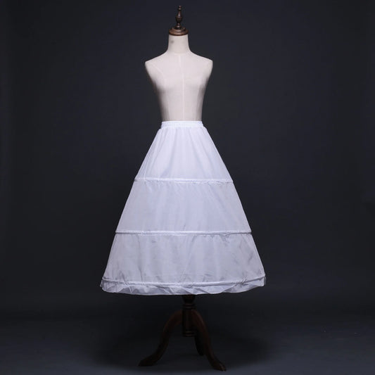 Plus Size High Quality 3-Hoop Bridal Petticoat White Wedding Slip Underskirt for Wedding Accessories Support Crinoline