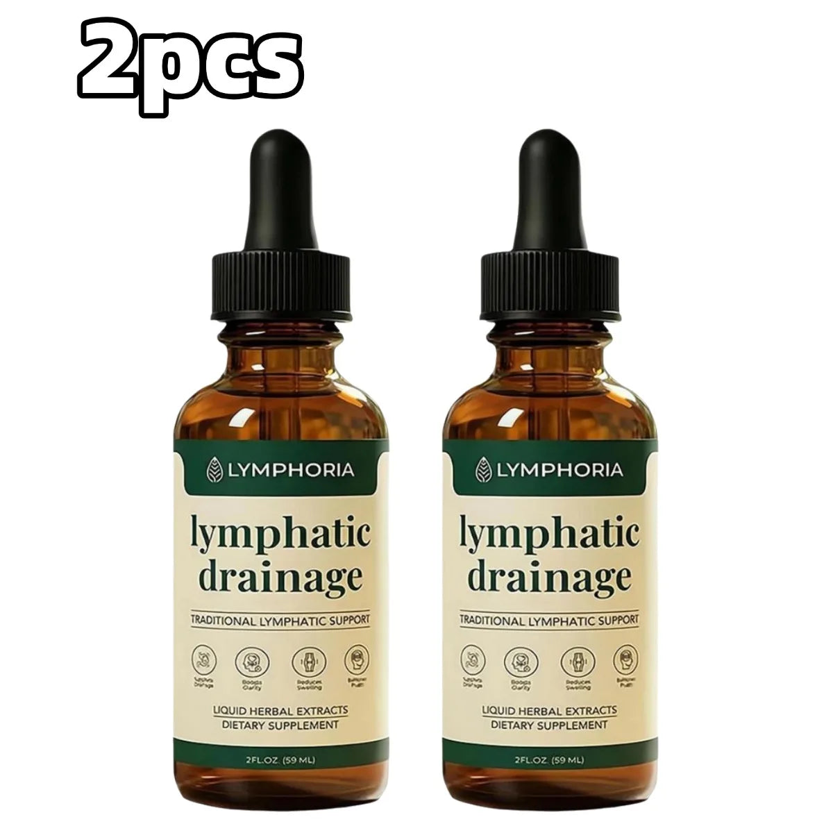 Premium Lymphatic Drainage Ampoule,Natural Plant Extracts Drops for Daily Care Improve Swelling&Circulatory Repair Beauty&Health