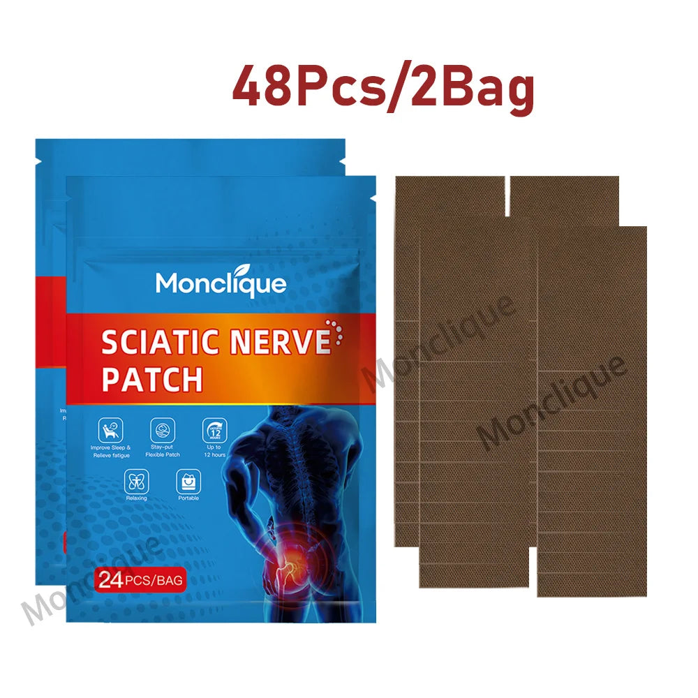 24/48PCS Sciatic Nerve Massage Patch Piriformis Hip Bandage Soothe Meridians Relax Muscle Promotes Blood Circulation Massage Mat