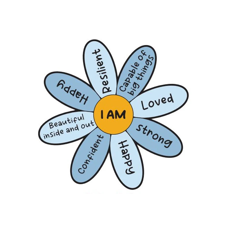 Motivational Flower Brooch Enamel Pins Encouraging Quotes You are Enough Worthy Strong Brooch Bag Clothes Badge Gift for Friends