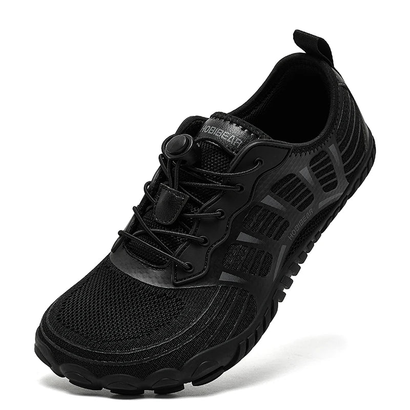HOBIBEAR Mens Womens Barefoot Shoes Wide Toe Breathable Elastic Band Sneakers Beach Walking Casual Shoes
