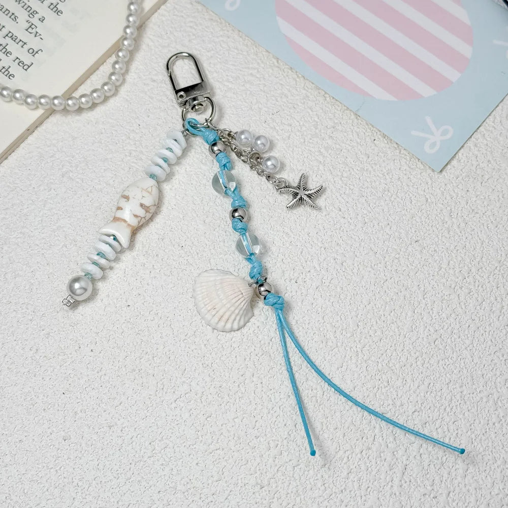 Original New Retro Star Pendant Handmade Beaded Ins Ocean Style Bag Hanging Keychain 2026 Wholesale