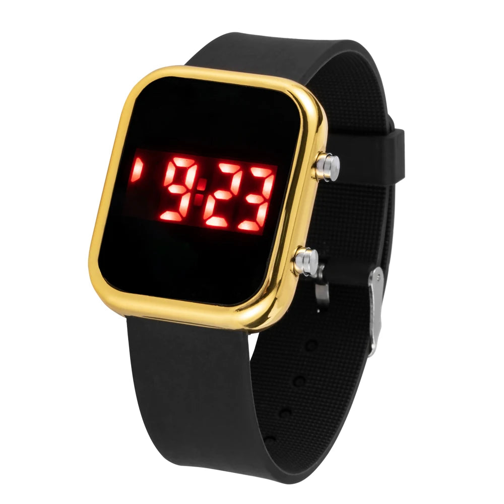 Fashion Digital Watches for Women Simple Square Silicone Strap Electronic Ladies Sports Wristwatch LED Watch Relogio Feminino