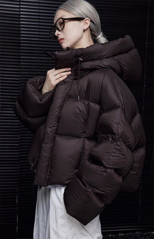 2027 Hot Sale Winter Parka Women Hooded Cotton Puffer Bread Jacket Zip Up Korean Casual Loose Thick Warm Outwears куртка женская