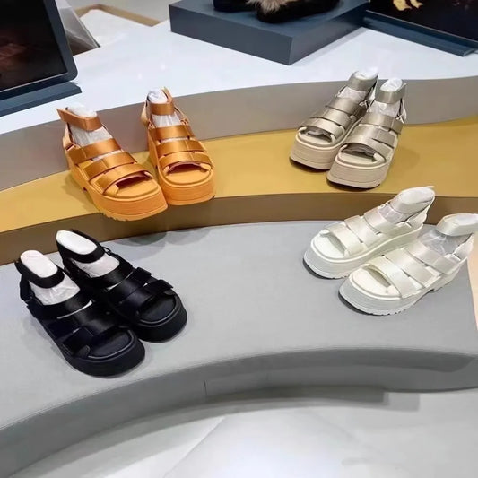 Women's Hook-and-Loop Platform Sandals