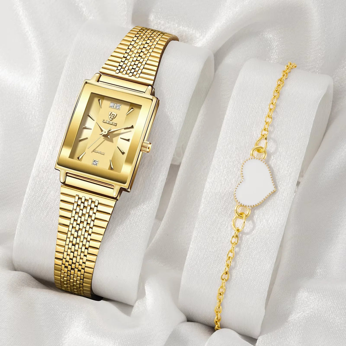 LIEBIG Fashion Quartz Wristwatches Simple Elegant Automatic Watches For Women Stainless Steel Strap Time Watch Relogio Feminino