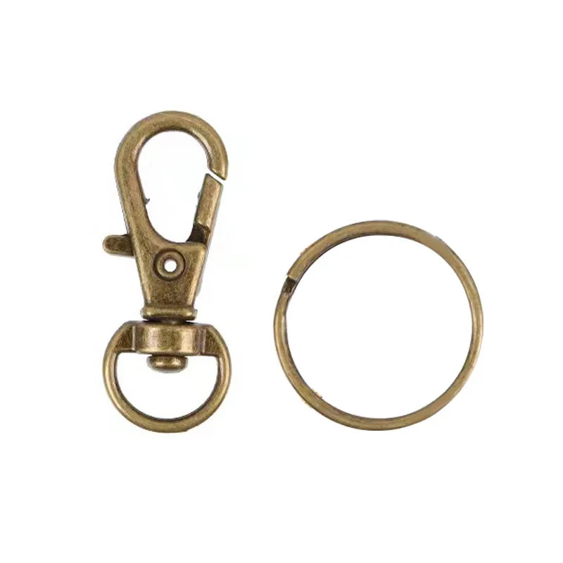 20pcs/pack Swivel Lobster Clasp With Key Ring 10pcs Key Chain 10pcs Key Ring Decoration DIY Making Jewelry Accessories 