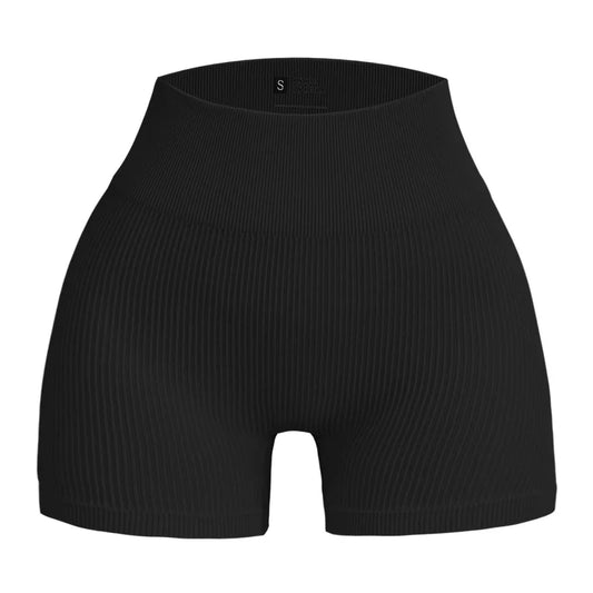 Women's Ribbed Knited Shorts Seamless Yoga Shorts Stretchy High Waist Shorts Sexy Hip Liftting Cycling Running Three Point Pants