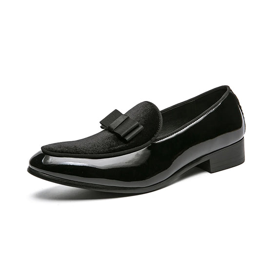New Men Dress Shoes Shadow Patent Leather Luxury Fashion Groom Wedding Shoes Men Luxury italian style Oxford Shoes Big Size 48