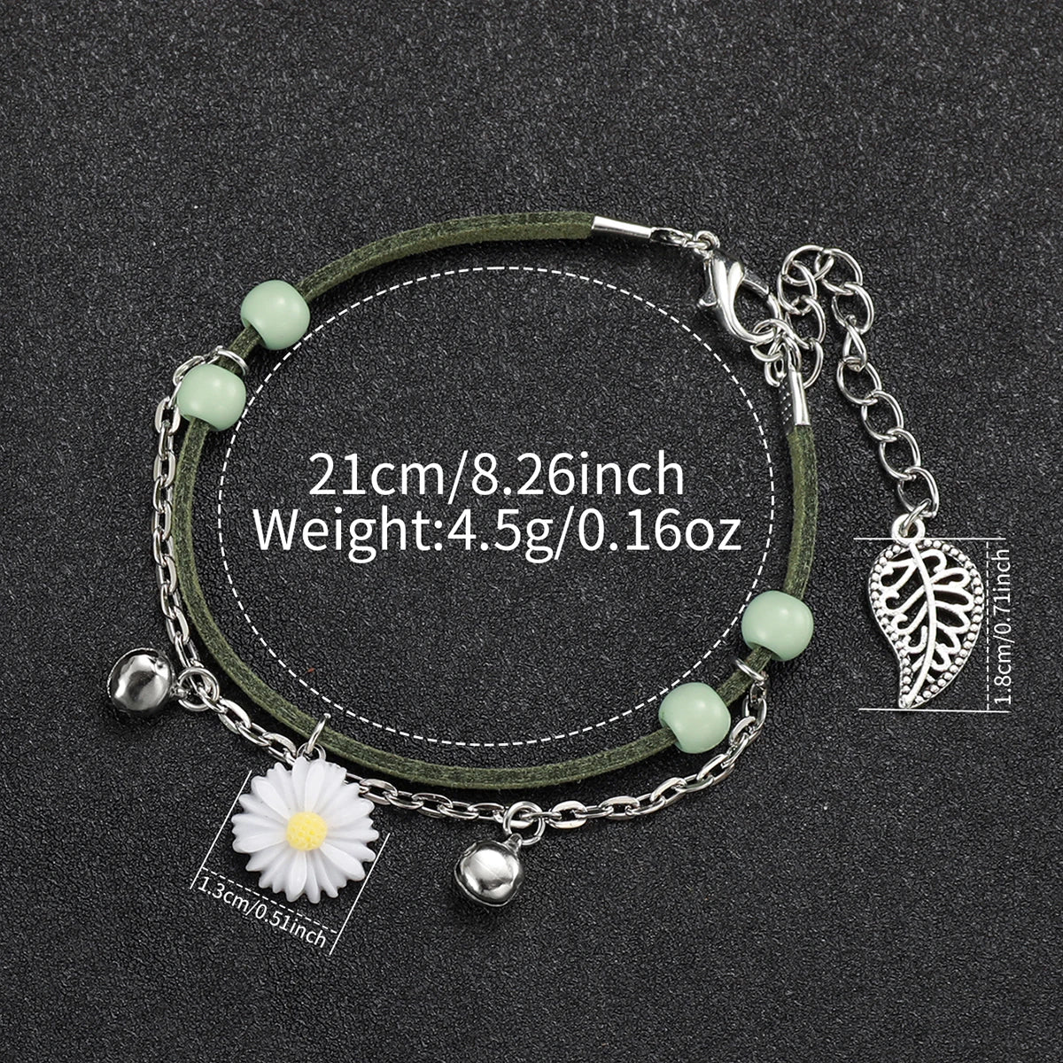 2PCS/Set Fashion Flower Dial Women's Watch Casual Leather Band Quartz Watches Bracelets Set(Without Box)