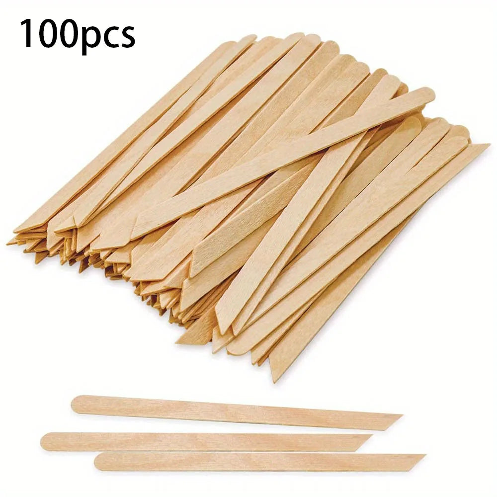 100/300PCSWoman Wooden Hair Removal Stick Disposable Depilation Spatula Wax Sticks Wood Face Eyebrows Waxing Spatula Beauty Tool