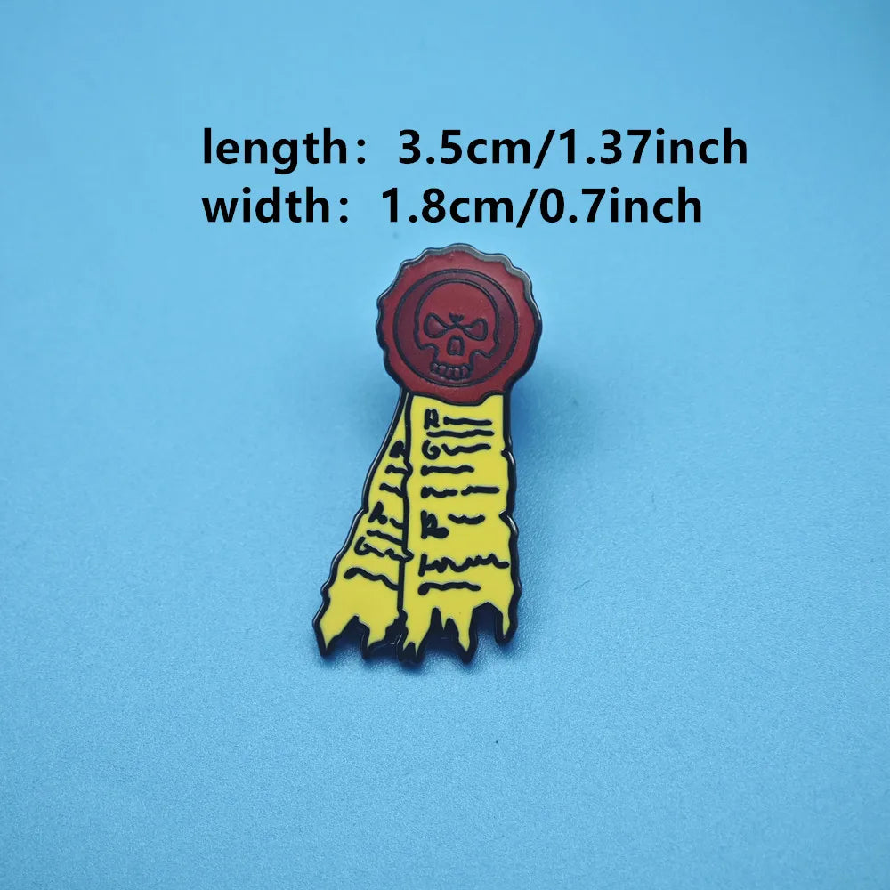 Blood Angels Brooch Sanguinius Enamel Pin Skull Pure imprint Metal Brooch Badge Backpack Accessory