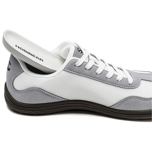 HOBIBEAR Wide Barefoot Shoes Womens Mens Zero Drop Minimalist Sneakers Artificial Leather Mesh Retro Walking Shoes