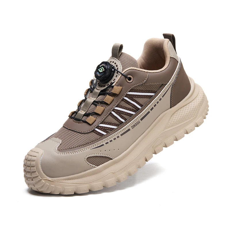 2026 New Rotating Button Men Work Safety Shoes Anti-smash Anti puncture Indestructible shoes Work Sneakers Protection Boots Male