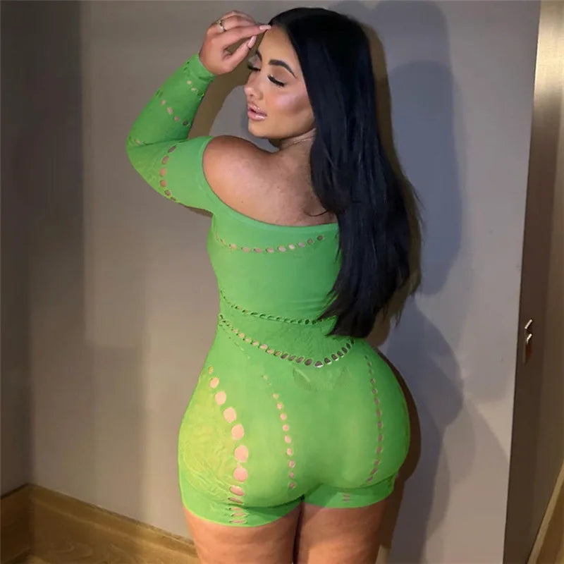 Women's Clothing Hot Jumpsuits Rompers Sexy Mesh Rompers Playsuits High elastic Teddy porn bodysuit erotic dresses
