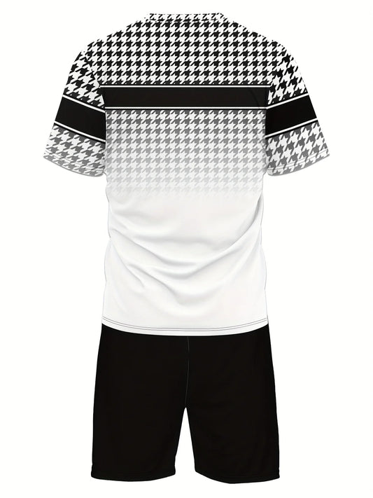 The 2025 summer new men's suit with striped casual fashion