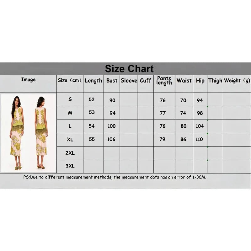 Elegant Feather Print Top Skirt Set Women Loose Sleeveless O-neck Tops Wide Leg Trousers Female 2026 Fashion Autumn Suit Lady