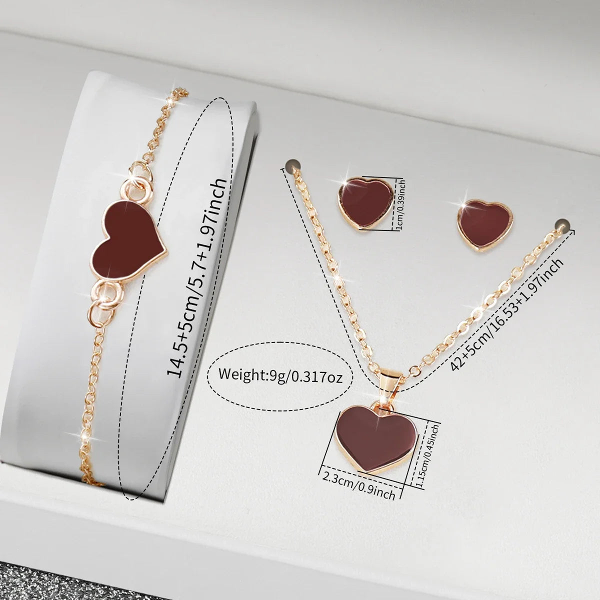 5PCS Fashion Square Women Quartz Watch Heart Jewelry Set Casual Silicone Strap Ladies Wristwatches Relogio Feminino (Without Box