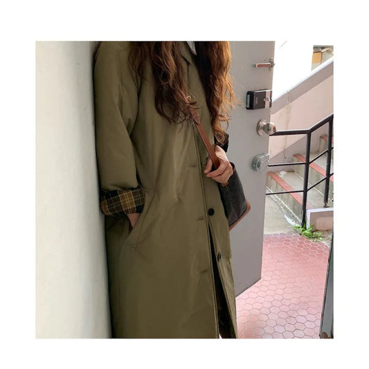 Fashion Winter Retro Loose Women's Cotton Clothes Warm Slimming Outerwear Leisure Solid Commute Women's Coat