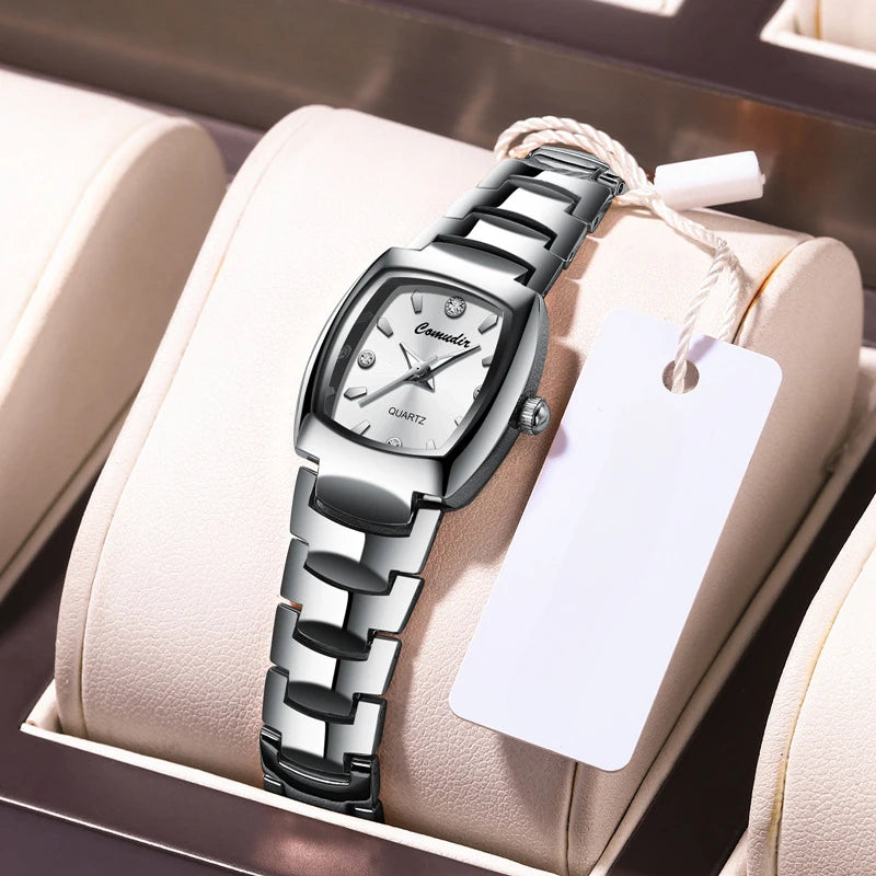 Women's Quartz Watch Tungsten Steel Female Wrist Watches Waterproof Simple Elegant Small Dial Ladies Watch Daily Wear Girl Gifts