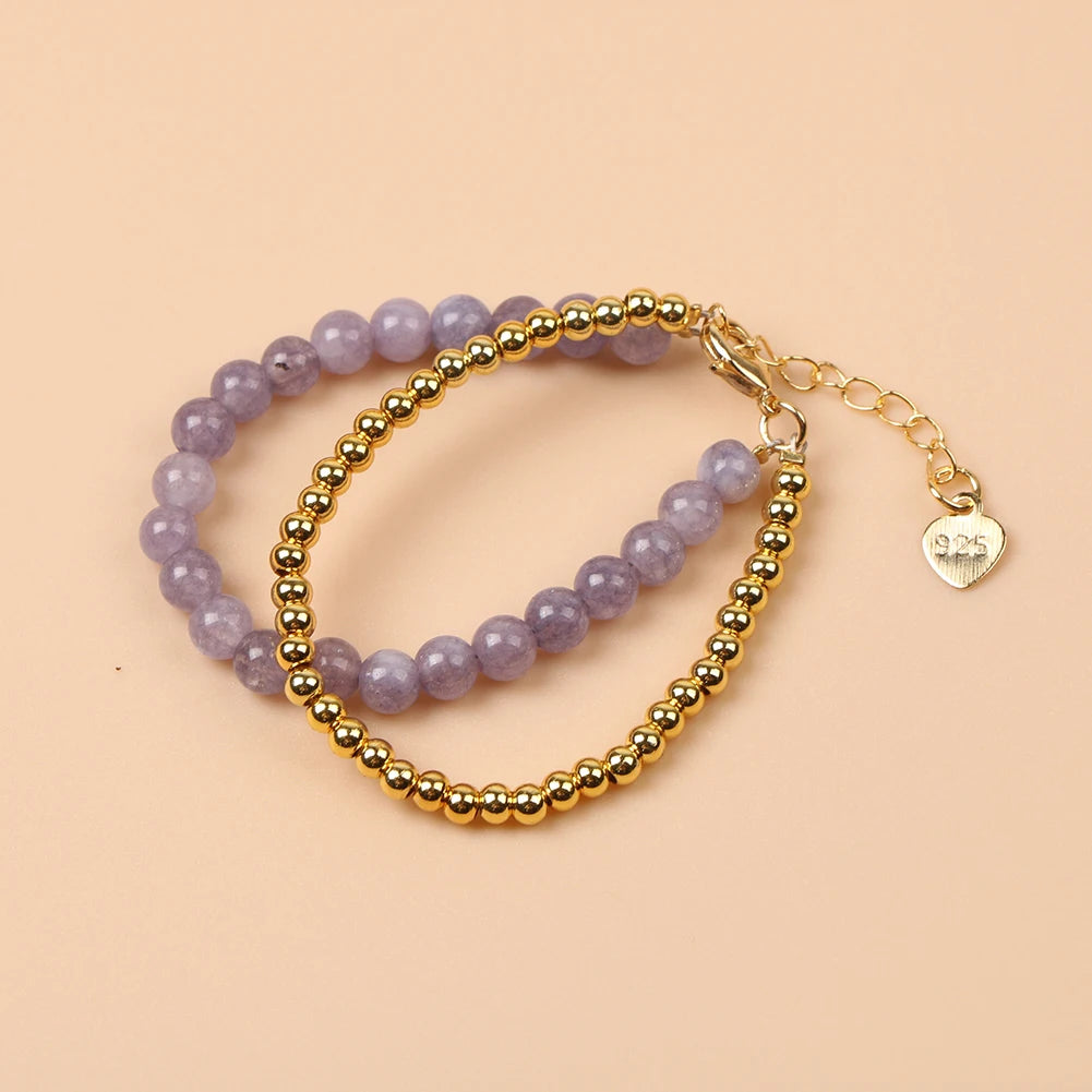 Kawaii Trendy Natural Stone Bead Bracelet Baby Girls Lobster Clasp Accessories Girls Yoga Christmas Wedding Gift Jewelry Charm