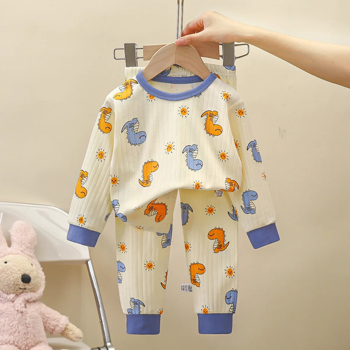 New Spring Autumn Children's Clothing Sets Sleepwear Clothes Kids Pajamas Set Baby Cotton Pyjamas
