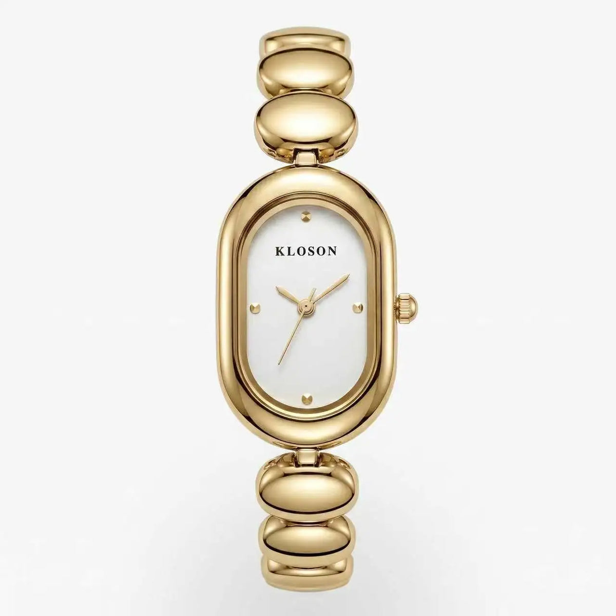 Women's Watches Oval Dial Round Bead Bracelet Fashion Versatile Light Luxury Waterproof Quartz Wristwatch